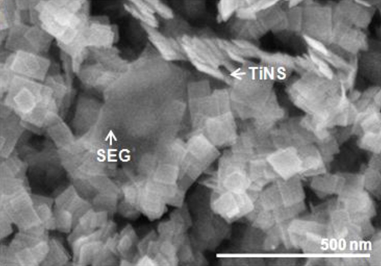 composite of titania nanosheets and solvent exfoliated graphene